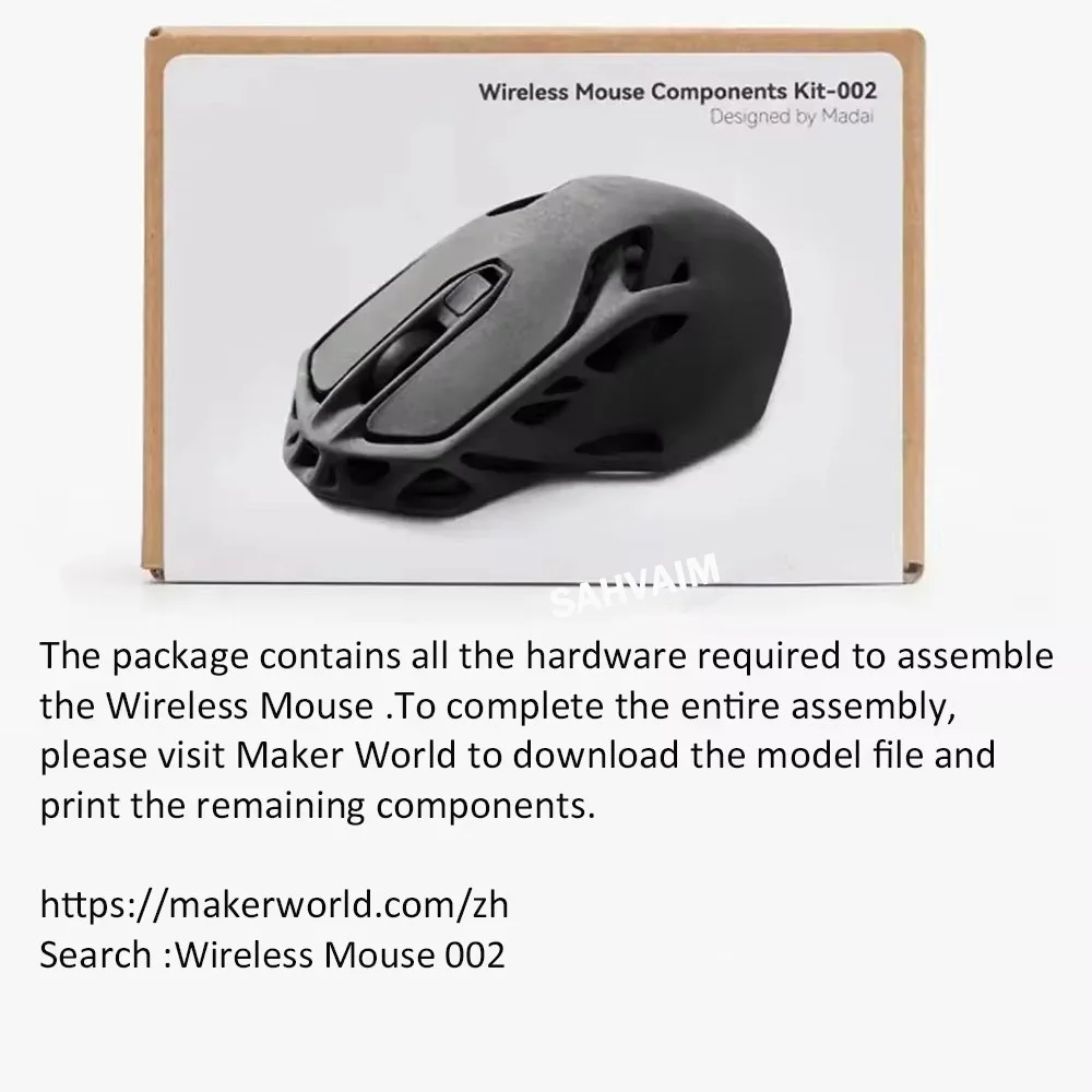 Para Bambu Lab DIY Creative Model Bambu led kit 001 Cargador de ratón inalámbrico para computadora Hardware del motor Reloj Regalos Piezas de impresora 3D