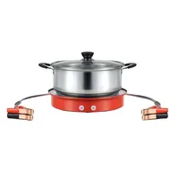 Portable Electric Stove for Car, 12V DC Electric Furnace, Induction Cooker, Solar Energy, Outdoor Stove 1