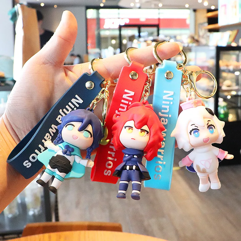 

Cartoon Anime Genshin Impact Action Figures Keychains Key Chain Key Ring Kawaii Silicone Handbag Car Pendants Toys Gifts
