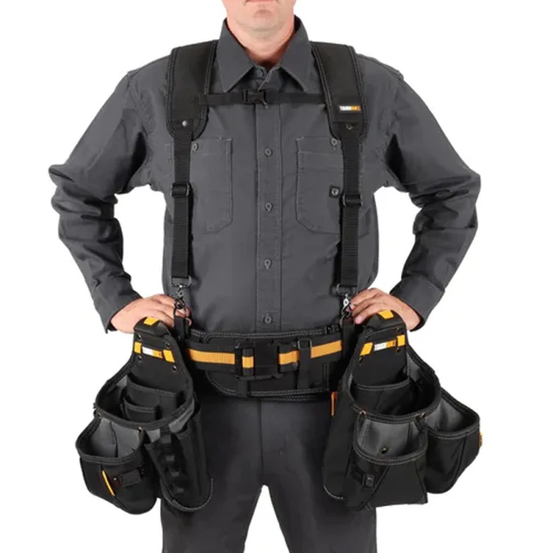 TOUGHBULIT TB-CT-101-5P 5pc Pro Contractor Tool Belt Set Fits 32-48" Waists 36 Pockets High-capacity Storage ToolBag 6