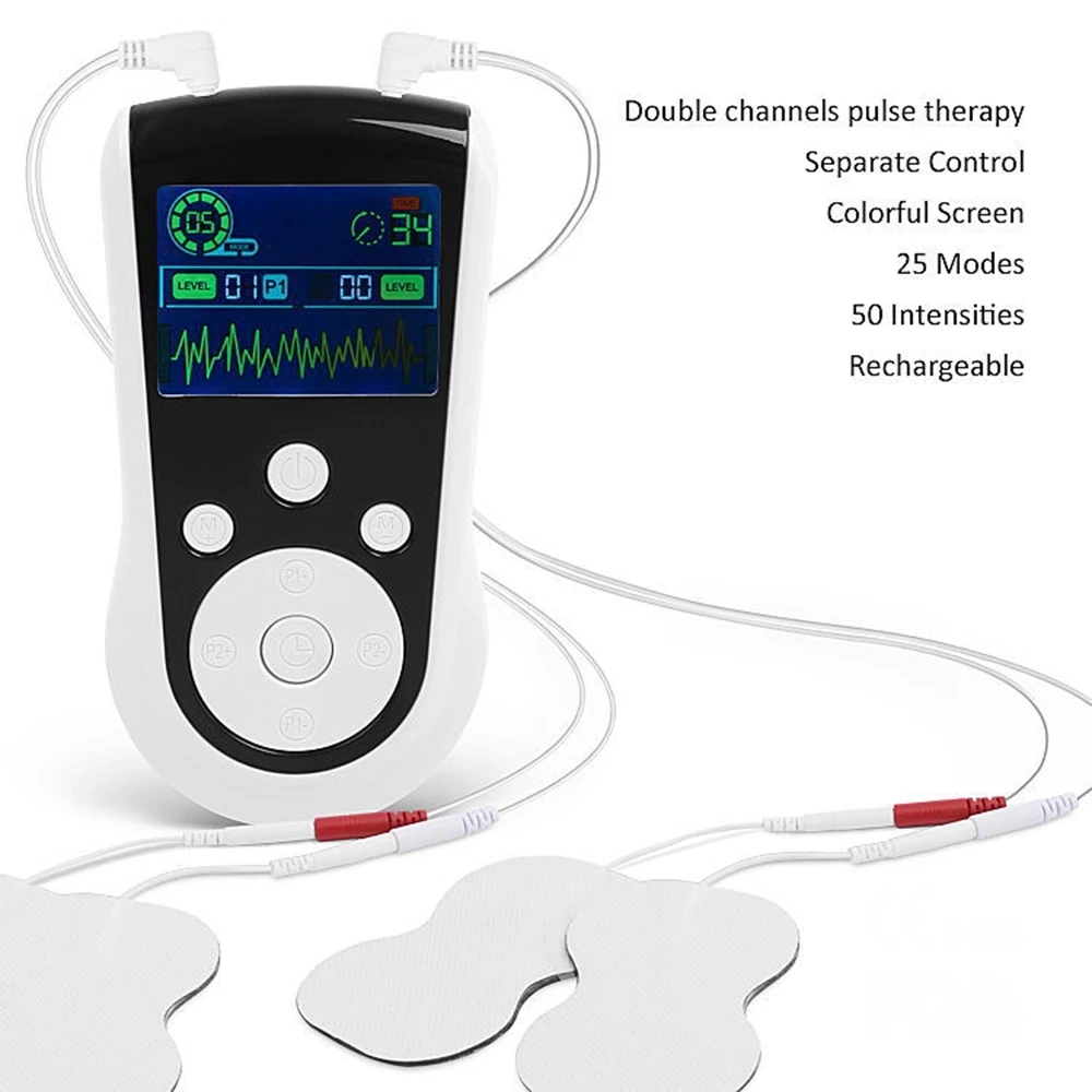Pulse EMS Machine Electric TENS Muscle Stimulator Body Massage Relax Pain Relief Rechargeable Acupuncture Health Care | Красота и