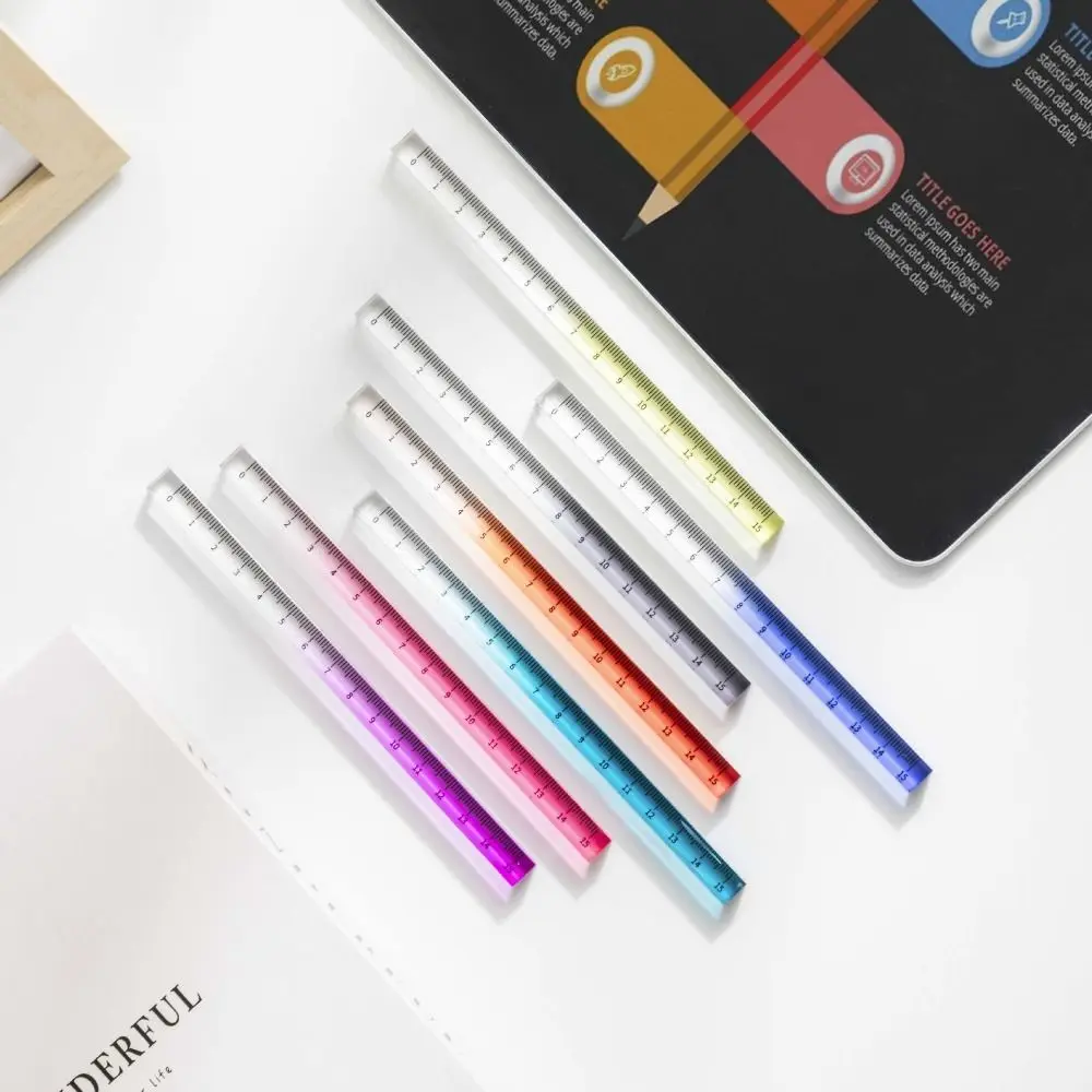 15cm 20cm 30cm Gradient Straight Rulers Dividing Transparent Math Drawing Ruler Acrylic Multifunction DIY Drawing Tools School