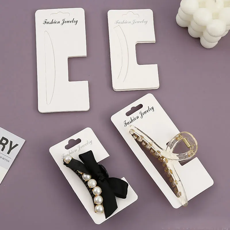 50pcsHairpinsBarrettePackingPaperCardforDIYGirlSmallGrabClip