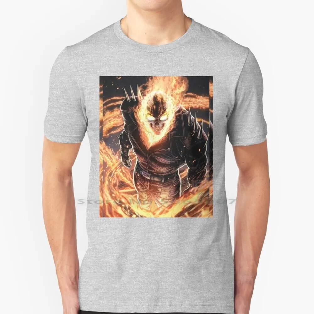 Ghost Rider Burning Theme Art T Shirt Cotton 6Xl Comics Ghost Rider Comics Ghost Rider Trailer Cosmic Ghost Rider 1 Ghost Rider