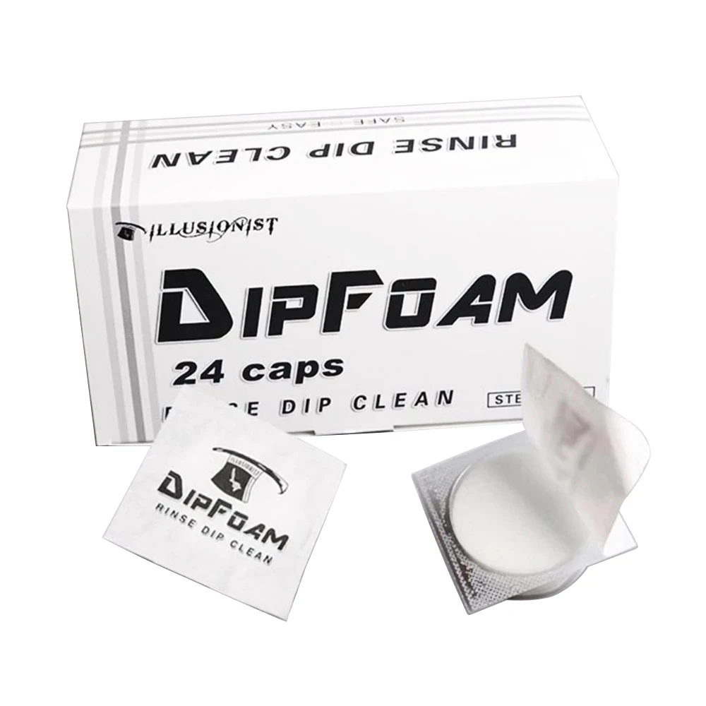 24pcs Safety Disposable Dipfoam Tattoo Needle Cleaning Sponge For All