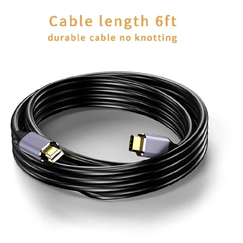 4K USB C-미니 DisplayPort 케이블 6FT 4K @60Hz DP-MacBook용 USB 케이블 드롭 배송