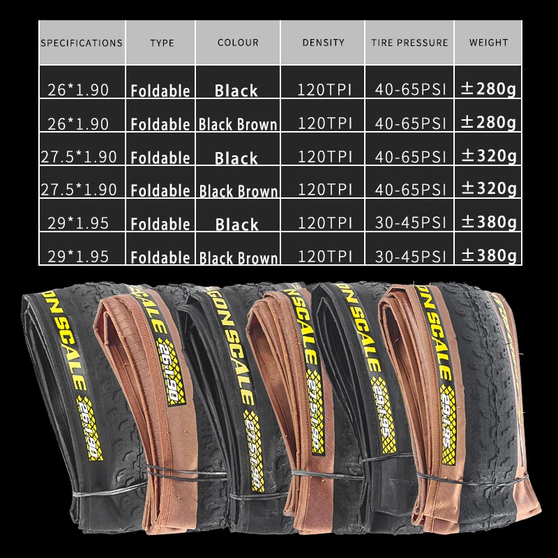 IRC-Ultralight Anti Puncture MTB Bicycle Tire Anti Puncture Tyre  Antiskid  Off-road Race Foldable Yellow Edge 26 27.5 29x1.9