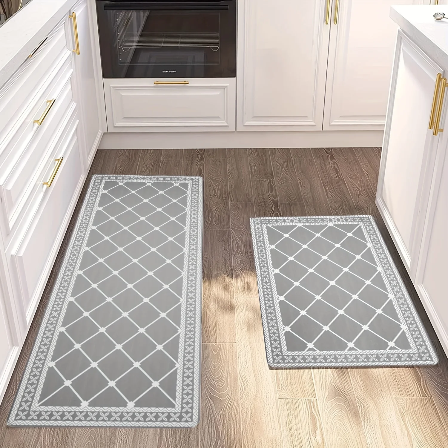 VIKAMA Kitchen Floor Mat 2-Piece Set — Non-Slip High-Quality Rustic Style  Floor Mats, Comfortable Standing Mats home - AliExpress, image size:1500x1500