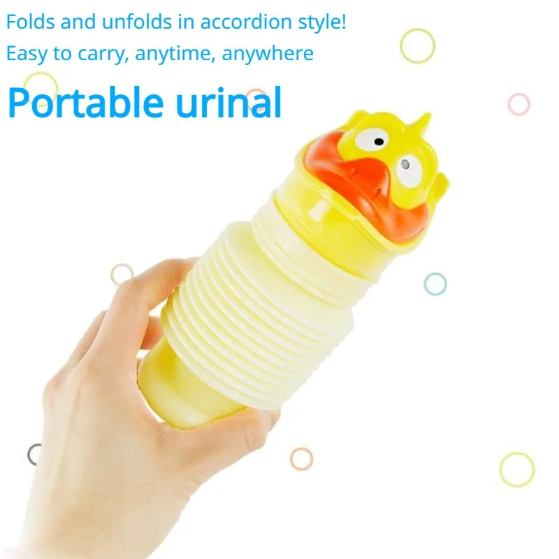Kids Cute Emergency Urinal Portable Urinal Portable Cartoon Mobile Toilet for Unisex Boys Girls for Travel Camping Outdoor 2