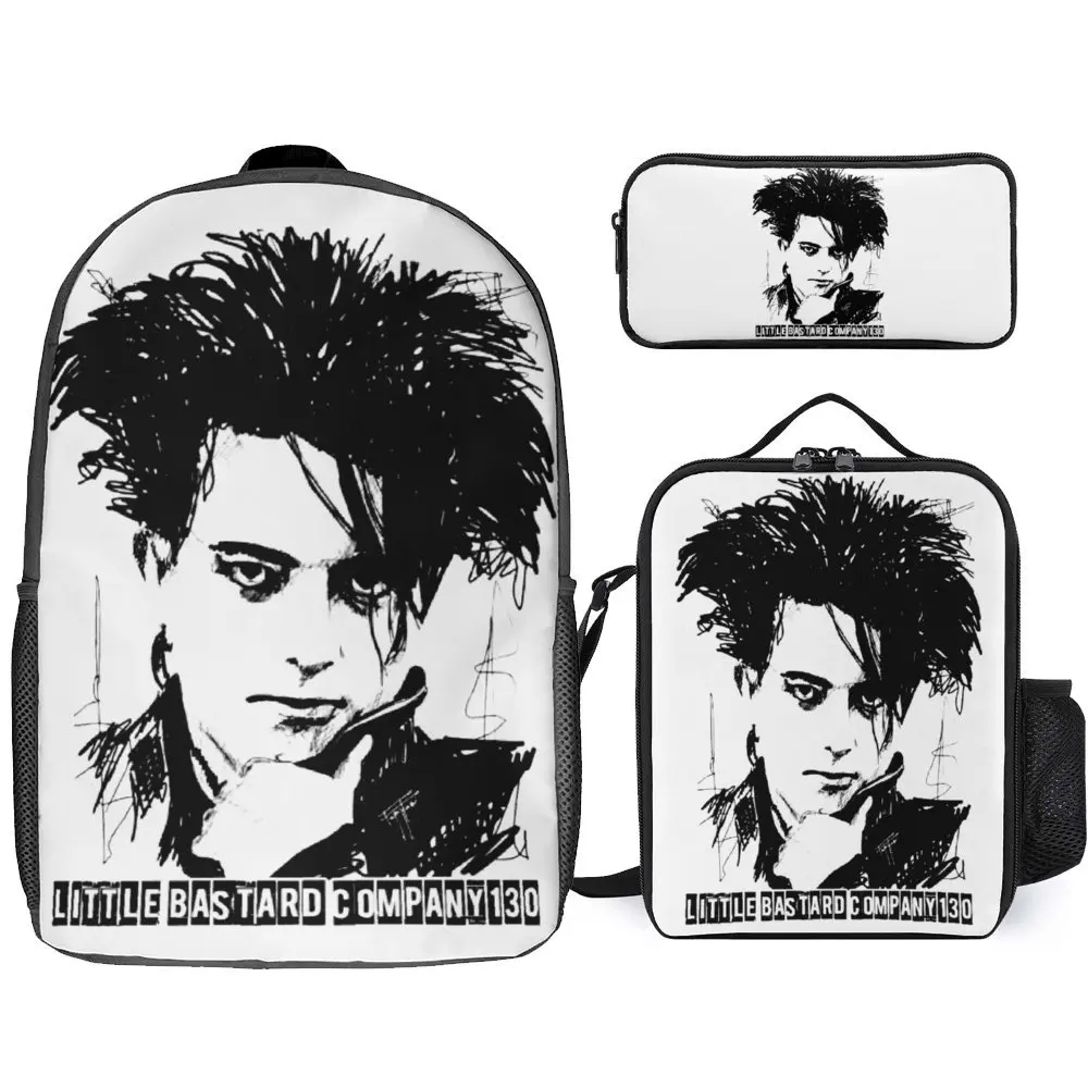 

The Cure Robert Smith 26 долговечный рюкзак 3 в 1 Набор 17 дюймов Рюкзак Сумка для ланча ручка сумка для путешествий Новинка