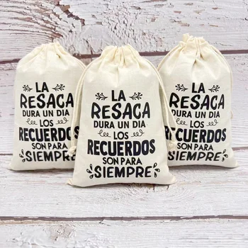 10pcs Christmas Party Wake Up Bags Party Gift Bags Wedding Hangover bag Storage Cotton Bags To the wedding guests Recovery Kit 1