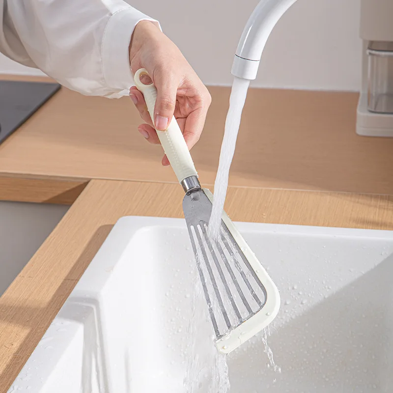 Stainless Steel Silicone Handle Steak Spatula Cooking Accessory Kitchen Tool Kitchen Accessory Item Non-stick Cookware