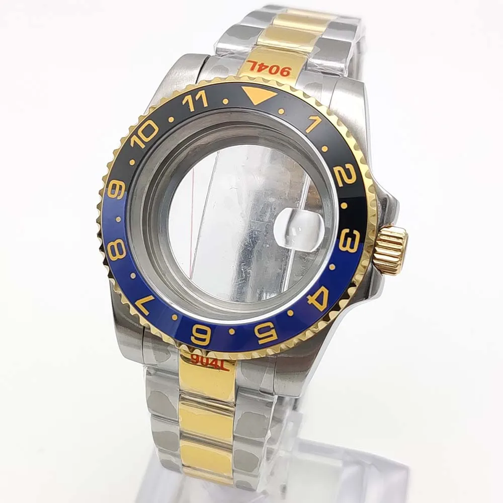 Men's Gold Sandwich Case Automatic Watch with Sapphire Glass, 40mm Water Resistant Design