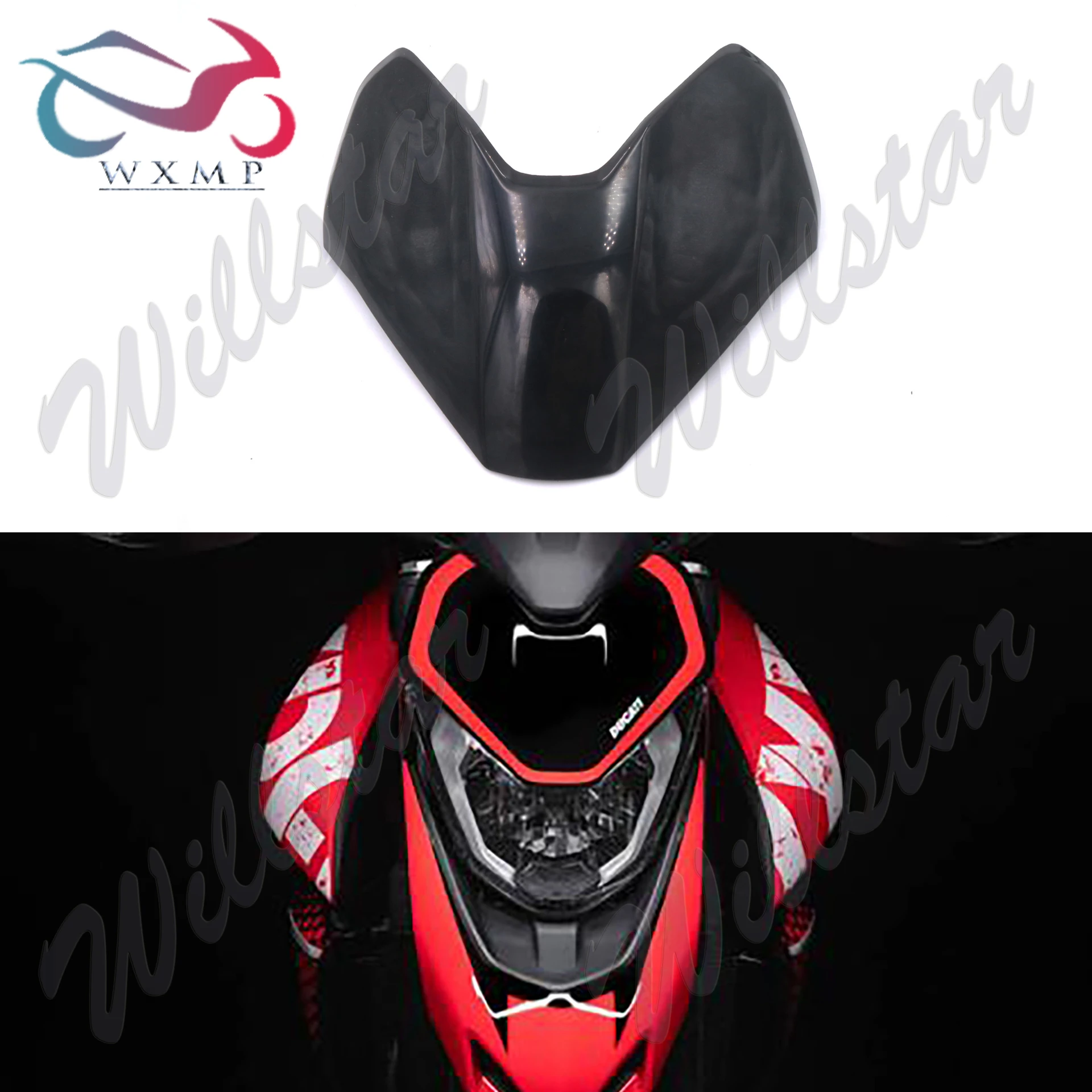 Unpainted Motorcycle Head Light Unit Upper Cover Fairing For Ducati Hyperstrada 950 2019 2020 2021