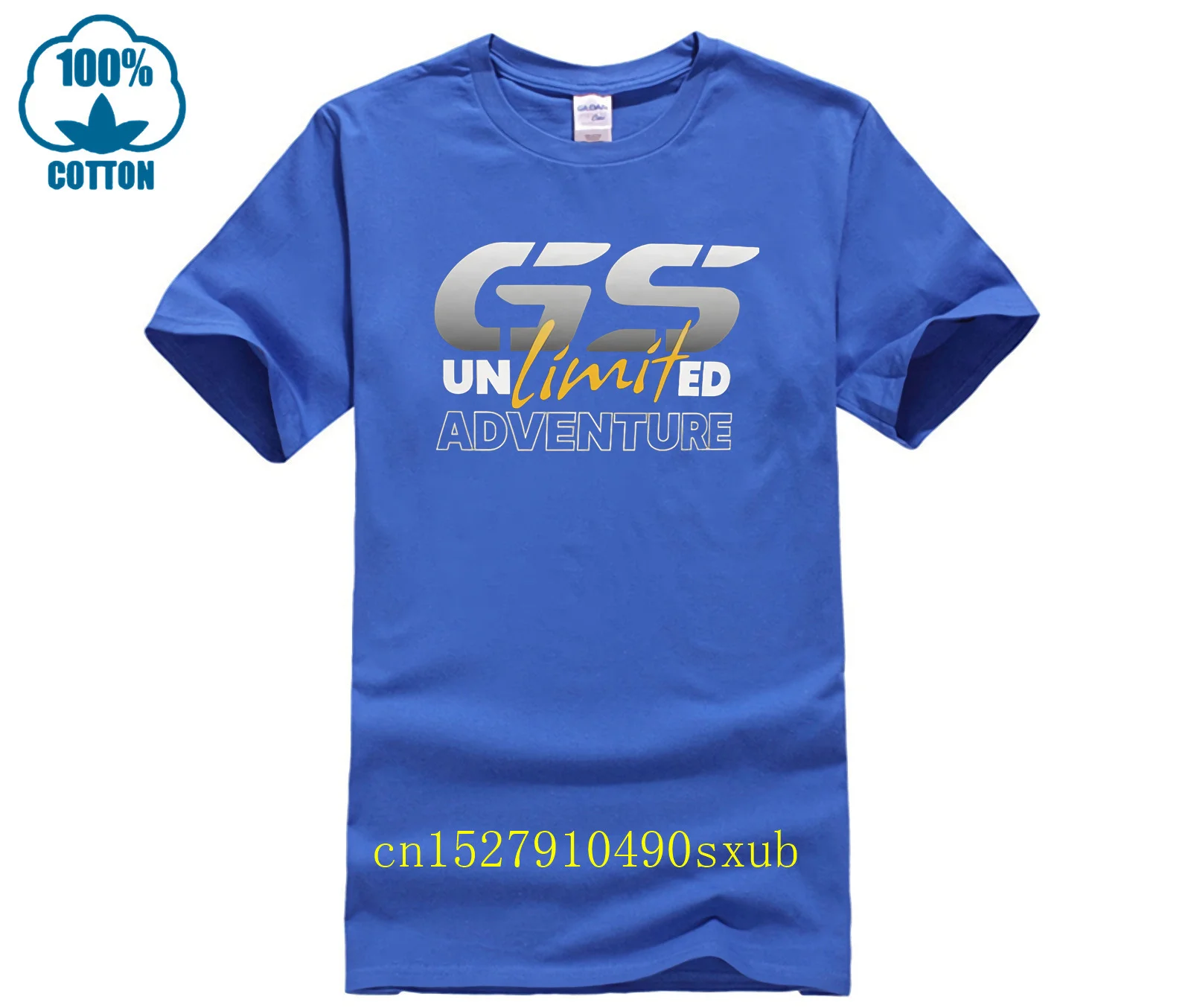 T-shirt da uomo slim fit estive T-shirt gs in cotone 100%, maglietta motorrad gs, maglietta trofeo - immagine 3