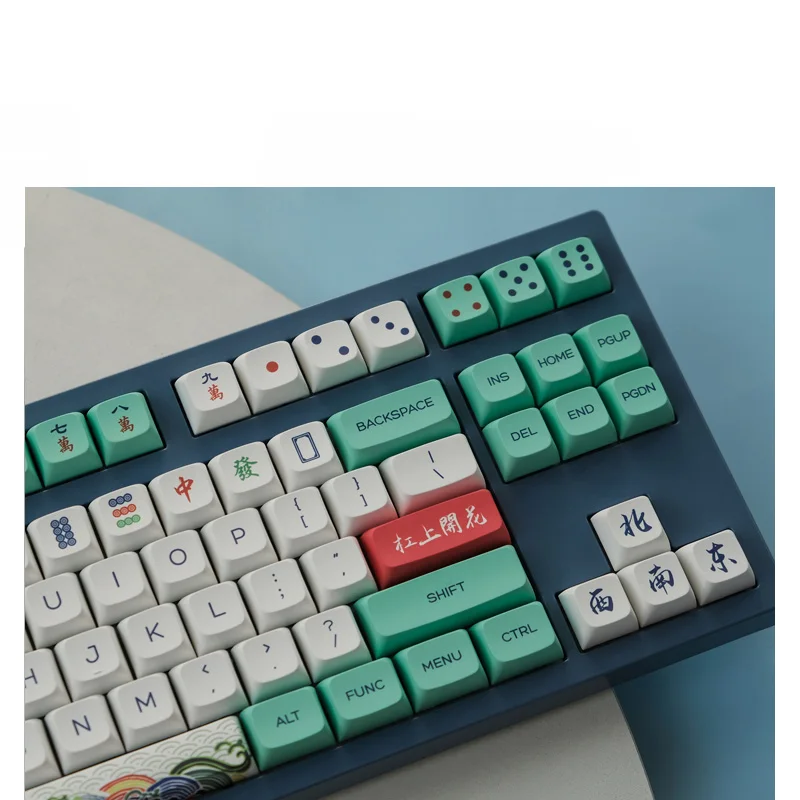 Dye Sublimação Keycap Teclado Mecânico Perfil Xda Mahjong Keycaps Switch mx 61 68 87 104 Chaves - Imagem 4