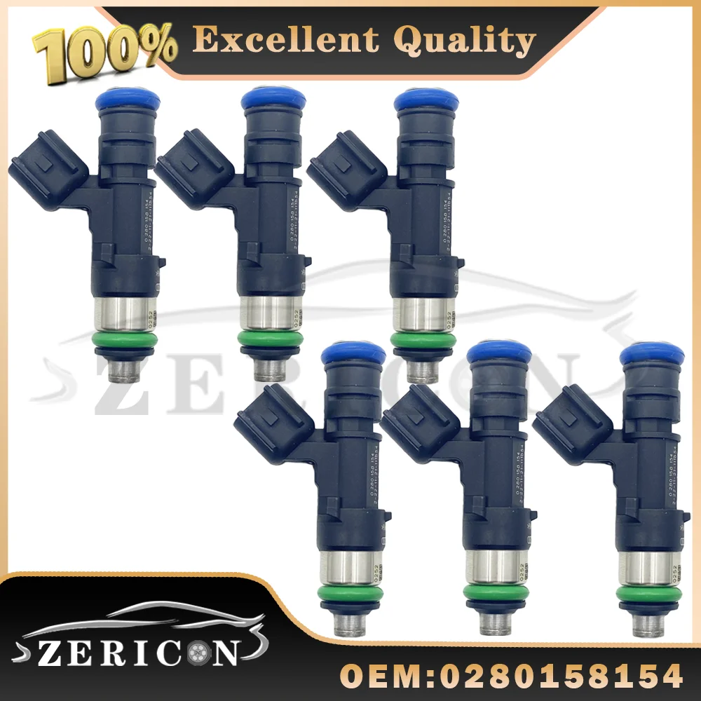 

6Pcs Brand New 0280158154 12602223 Fuel Injector Nozzle for Saturn Outlook Vue GMC Acadia Buick Enclave 3.6L V6 2007-2010