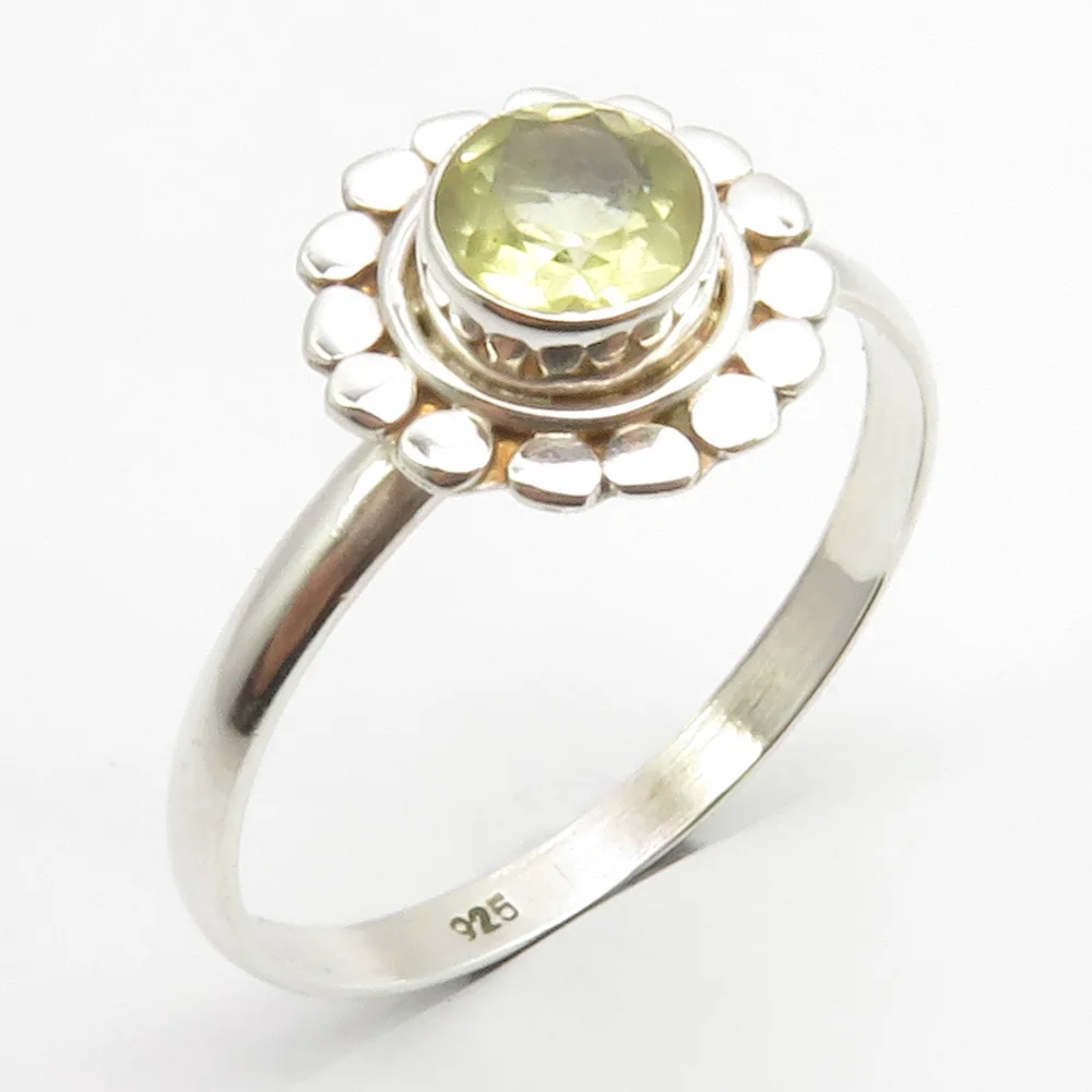 

Semi-precious Stone Lemon TopaRing Size 11.25 2.3 GramFashion