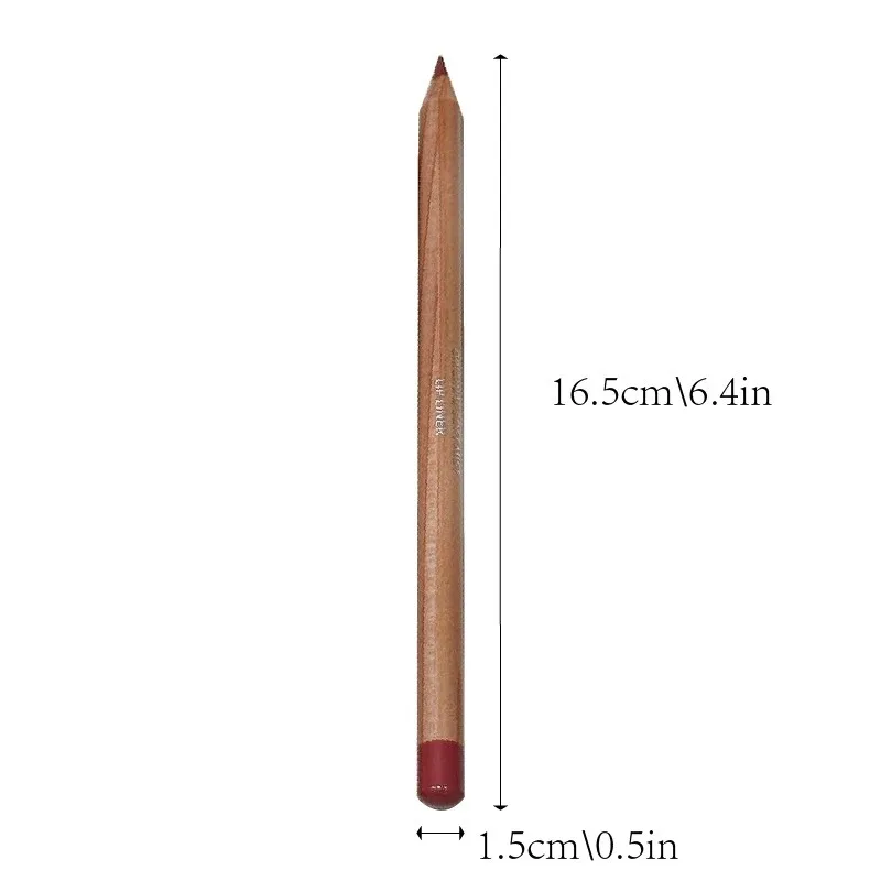 Matte Lipliner Wood Pencil 12Color