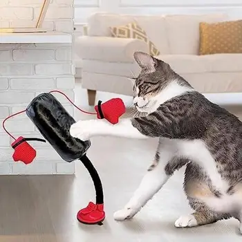Portable Cat Punching Bag Toy Interactive Indoor Cats Kitten Toy With Gloves Cat Toy For Kitten Pet Cat Supplies 1