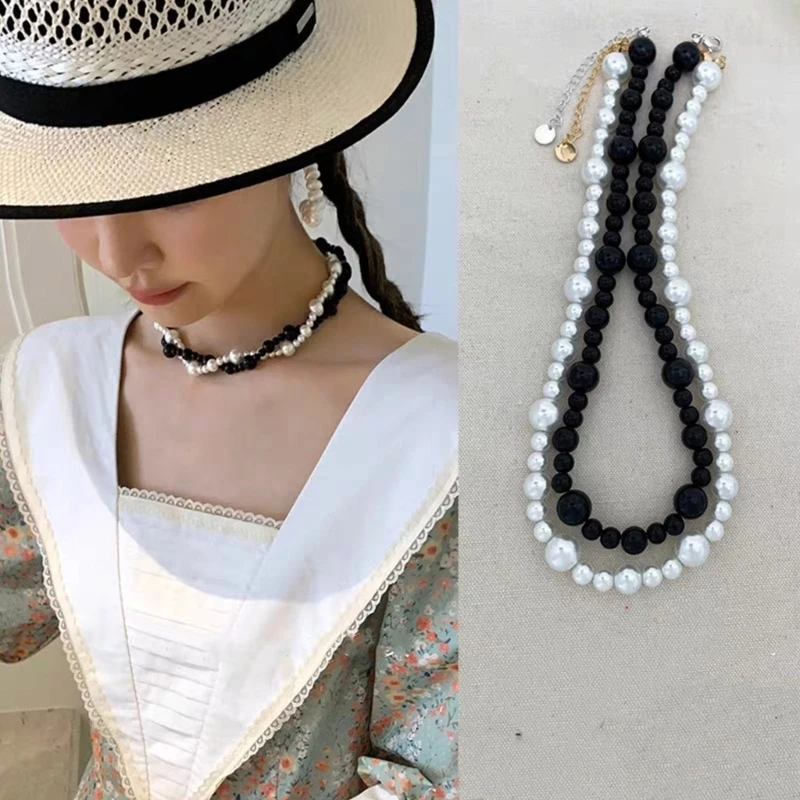 

Pearl Linked Necklaces Imitation Pearl Necklaces Women Jewelry Necklaces
