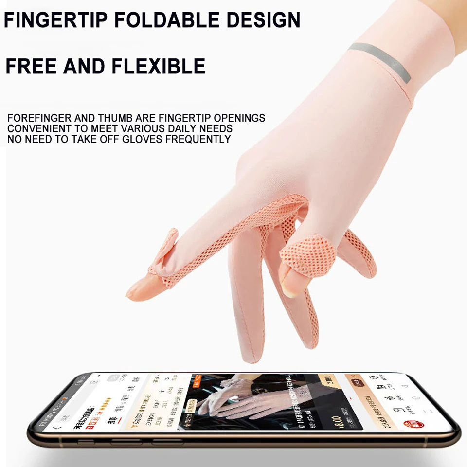 GTUBIKE Sun Protection Gloves Summer Sports Outdoor Activity Riding Hiking Breathable Non-slip Touch Screen Thin For Men Women