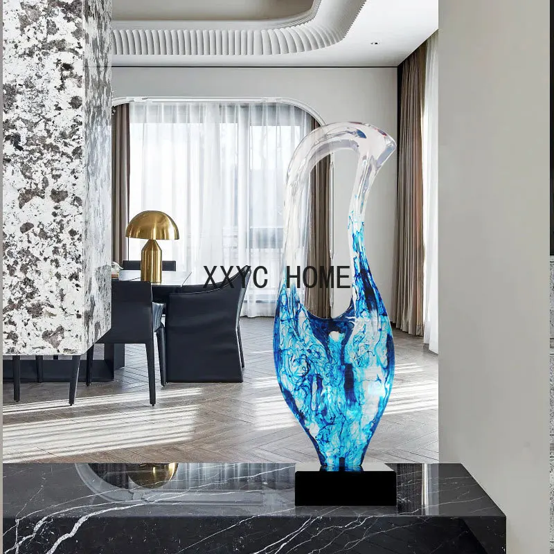 

Colorful transparent sculpture ornaments, soft decorative decorations, artistic crafts