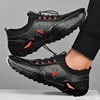 New 2025 Autumn Handmade Leather Casual Men Shoes Design Fashion Sneakers Man Loafers Breathable Low Top Flat Shoes Driving 4