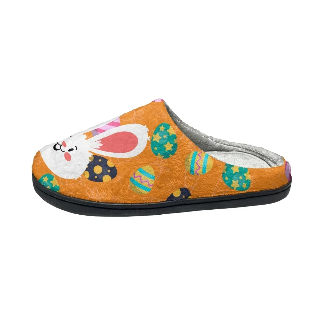 Kawaii Rabbit Design Casual Men's Slippers Comfortable Women Home Flats Cotton Slippers Autumn Winter Warm Couple Home Footwear