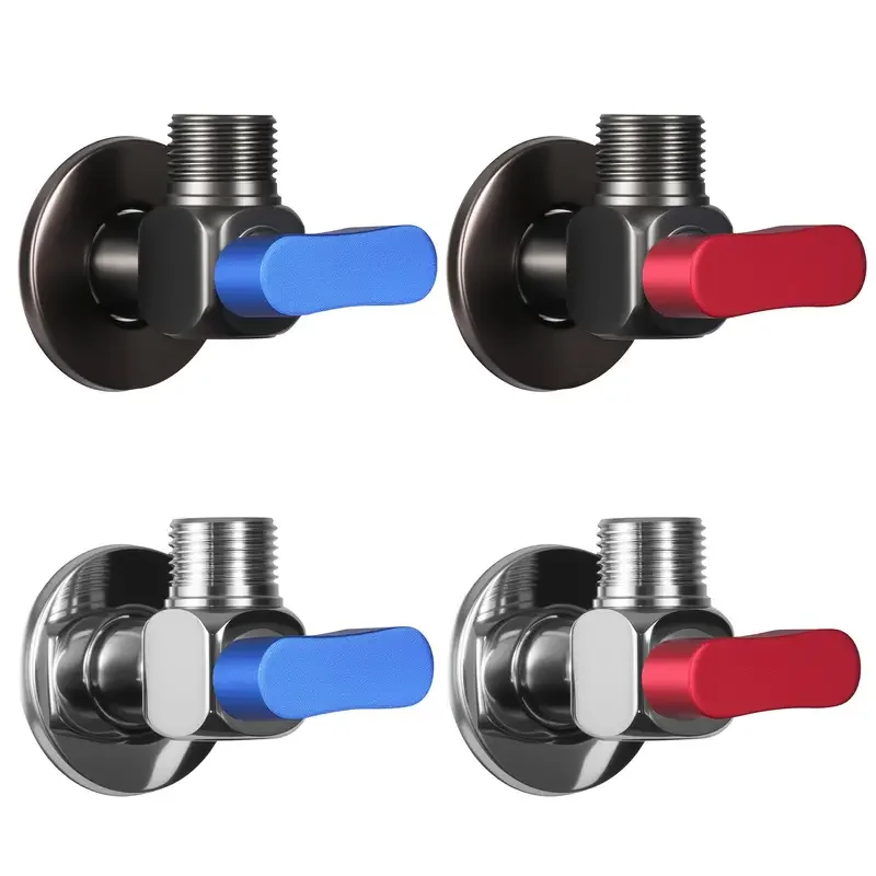 Brass Heavy-Duty Ball Valve with 4-Point Threaded Connection - High Flow, Unobstructed, Clear Heating, Red Handle