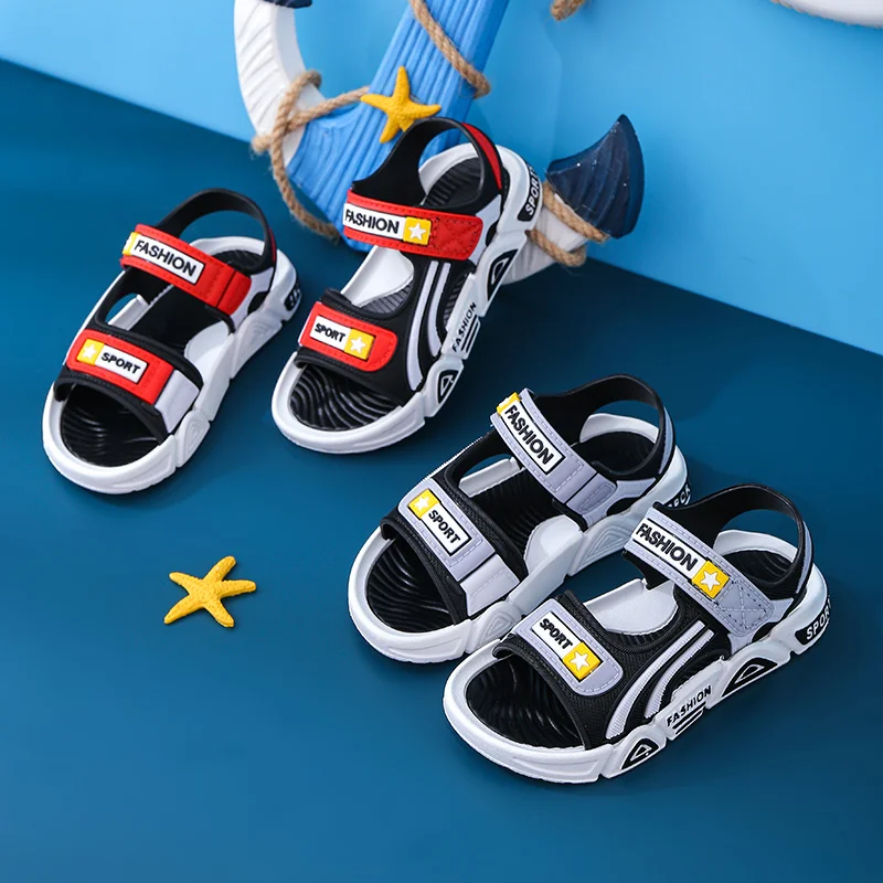 leather girl in boots Kids Boys Girls Sandals Sports Soft Lightweight Baby Shoes Comfortable Summer Anti-Slip Children Outdoor Beach Shoes Miaoyoutong children's sandals near me