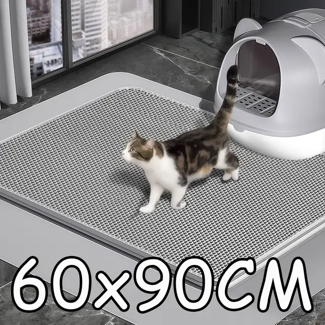 90CMX60CM Cat Litter Mat Waterproof Double Layer Pet Litter Box Mat Pet Toilet Cat Mat Nonslip Sand Cat Washable Mat Pet Clean 90CMX60CM Cat Litter Mat Waterproof Double Layer Pet Litter Box Mat Pet Toilet Cat Mat Nonslip Sand Cat Washable Mat Pet Clean