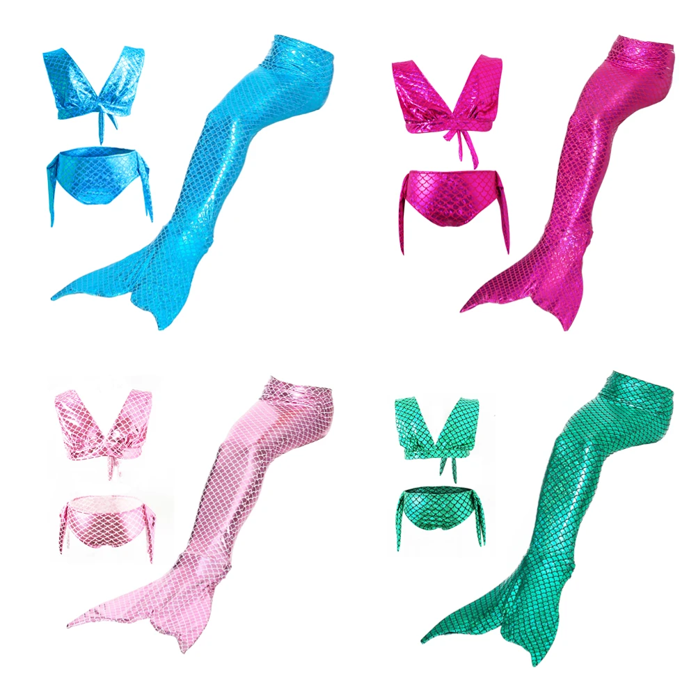 

Kids Mermaid Tails Swimming Swimwear Swimmable Beach Clothes Little Children Mermaid Swimsuit Can Add Monofin Fin Party Gifts