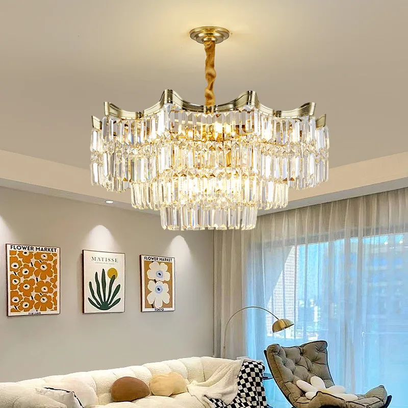 

Crystal Chandelier Lamp LED Lamps Lights Gold Chandeliers Living Room Dining Bedroom Home Hanging Lighting for Ceiling Lamp