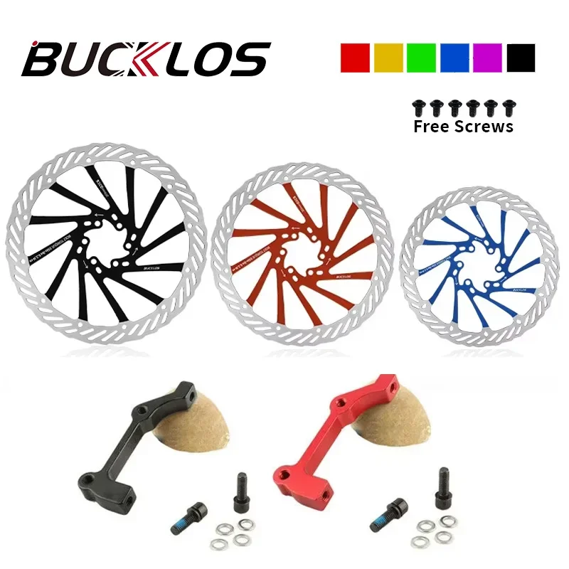 BUCKLOS Disc Brake Rotor 160/180/203mm Folding Bicycle Rotors Stainless Steel Hydraulic Brake Disc for MTB Road Bike Parts