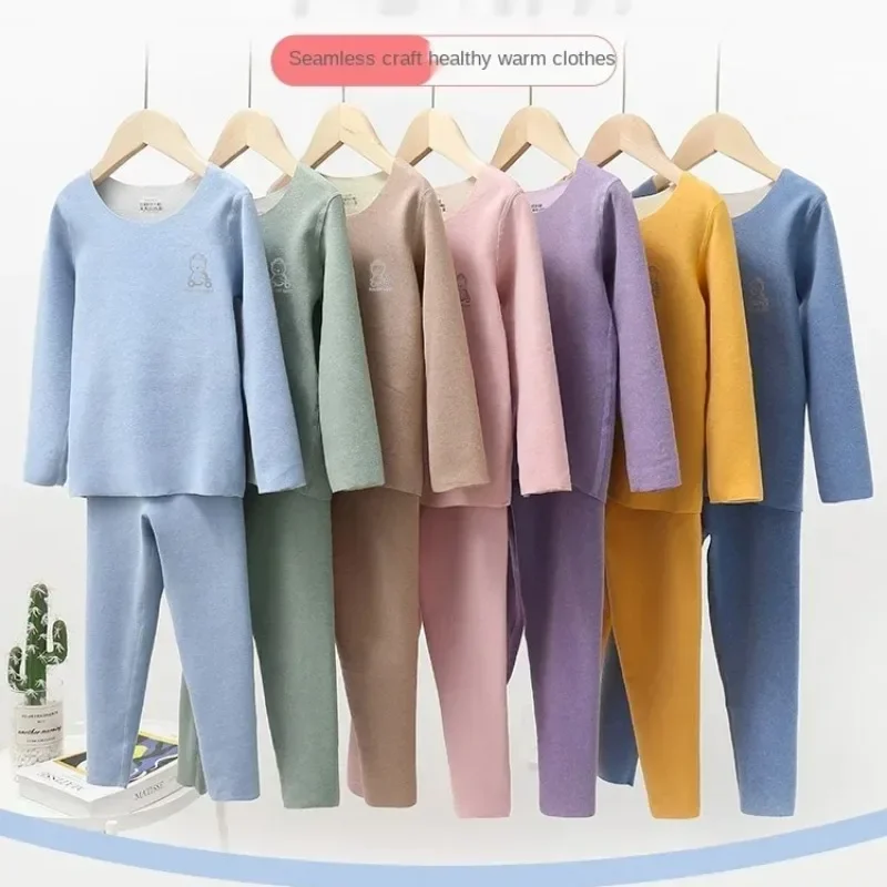 Thermal Underwear for Boys Fleece 37&deg;C Constant Temperature Warm Two Pieces Children Winter Clothes Set Teenage Kids Long Johns kids clothing set