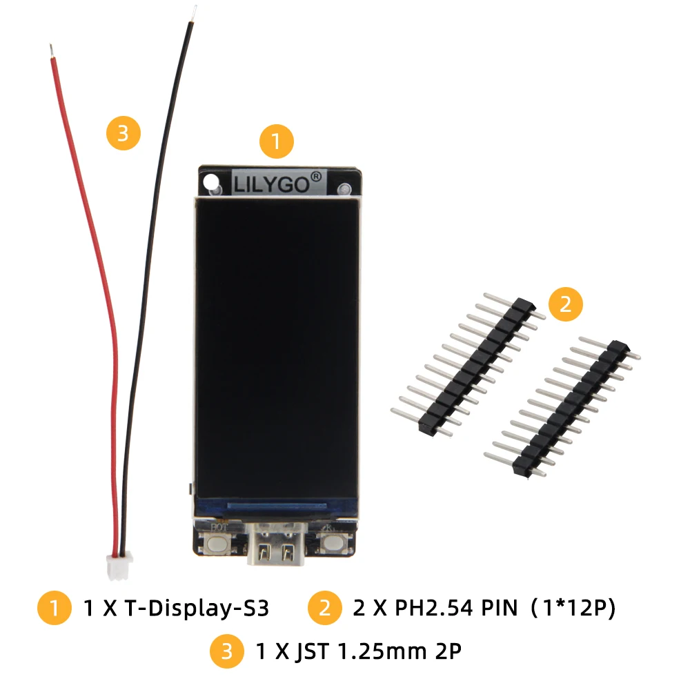 Lílio®placa de Desenvolvimento Display Lcd Wi-fi Bluetooth 5.0 Módulo sem Fio Resolução 170x320 T-display-s3 1.9 St7789 - Image 5