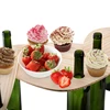 3 Pieces Wine Bottle Topper Serving Tray Wooden Topper Charcuterie Flat Serving Board Party Floating Cheese Wood 3