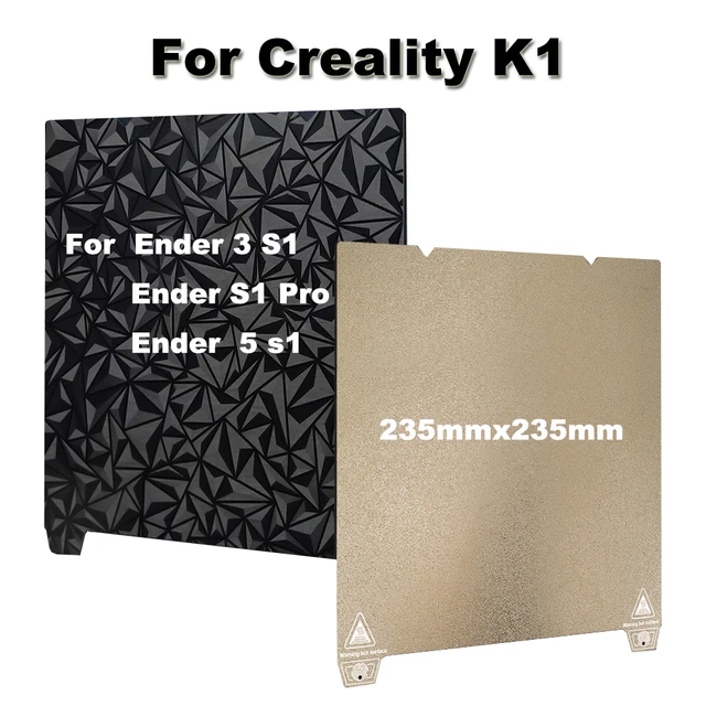 Magnetic Build Plate For Creality K1 PEI/PET/PEO Double Side Spring Steel  Sheet 235X235mm Hotbed Plate For Ender 3 S1 /S1 Pro - AliExpress