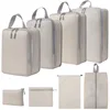 Travel Compression Packing Cubes With Shoe Bag Portable Folding Organizer Luggage Compressible Pouch Travel Storage Clothes Shoe 1