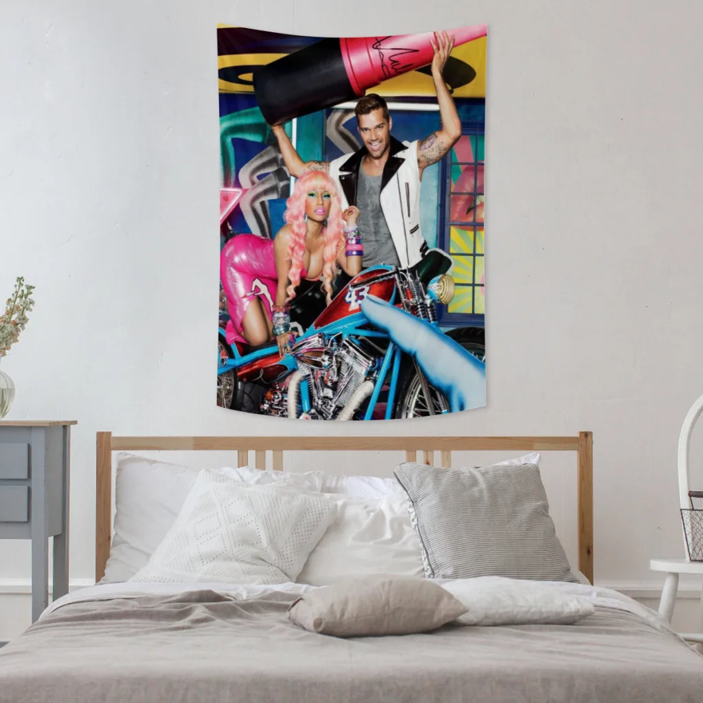 

Nicki Minaj Sexy Singer Goddess Music Album Canvas Art Pictures Club Tapestry Wall Hanging Cloth Home Décor Aesthetic