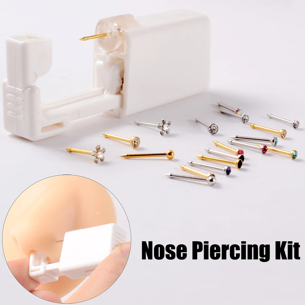 Nose Studs Nose Piercing Gun Body Piercing Kit Jewelry 1 Unit