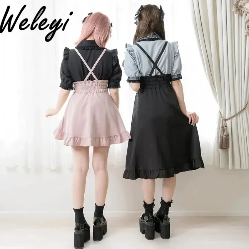 女性用滑り止めスカート,ロングガーメント,日本のロリータ
