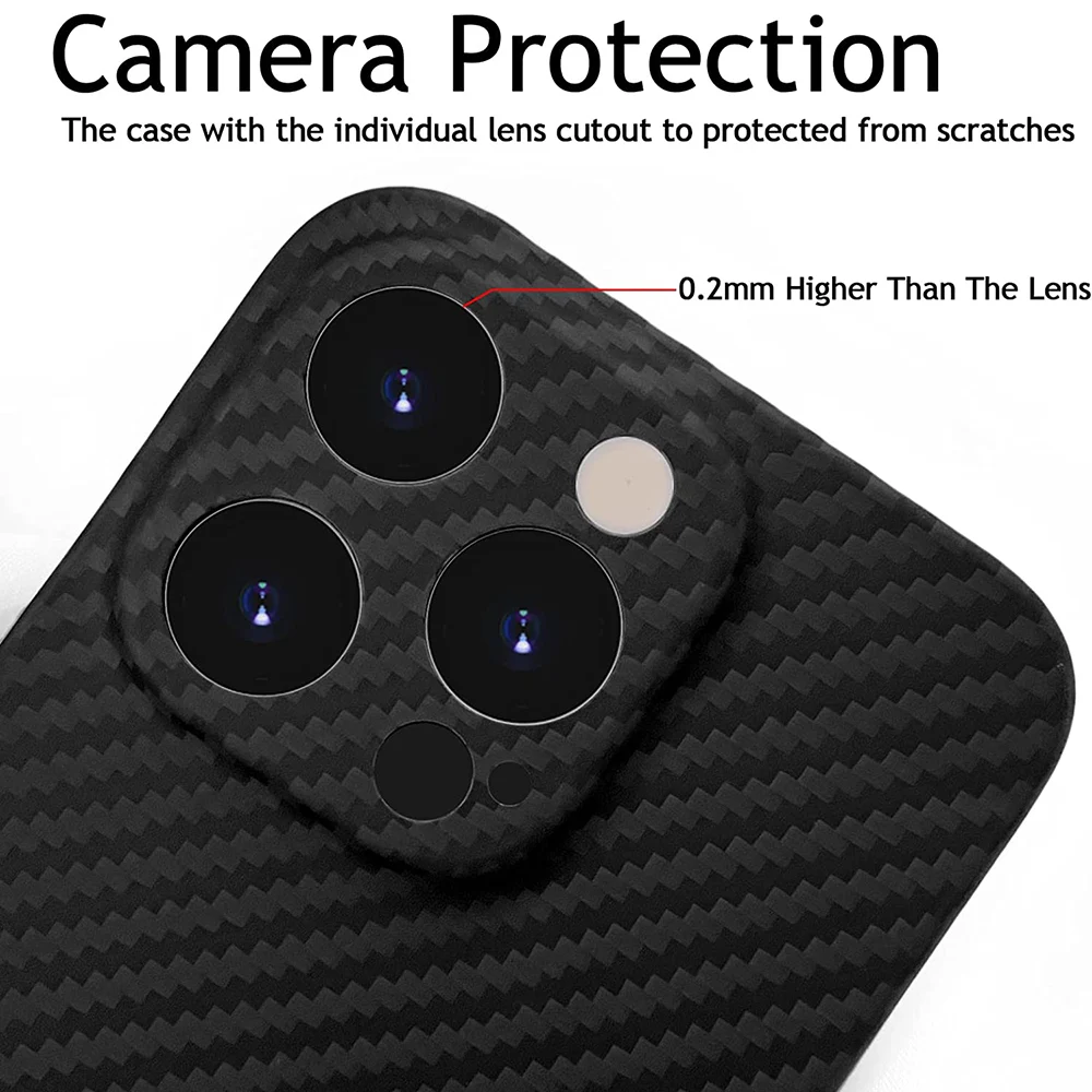 Carbon Fiber Matte Hard Cover Case For iPhone 14 13 12 Mini 11 Pro XS Max XR X 7 8 6 6S Plus SE 2020 2022 0.5mm Slim Soft Shell