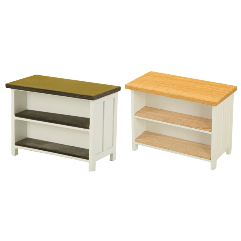 

1/12 Dollhouse Furniture Desk Table Micro Scene Setting Model Modern Cabinet