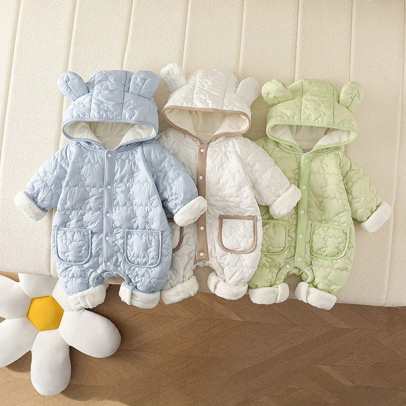 Autumn Baby Girls Fleece Jumpsuit