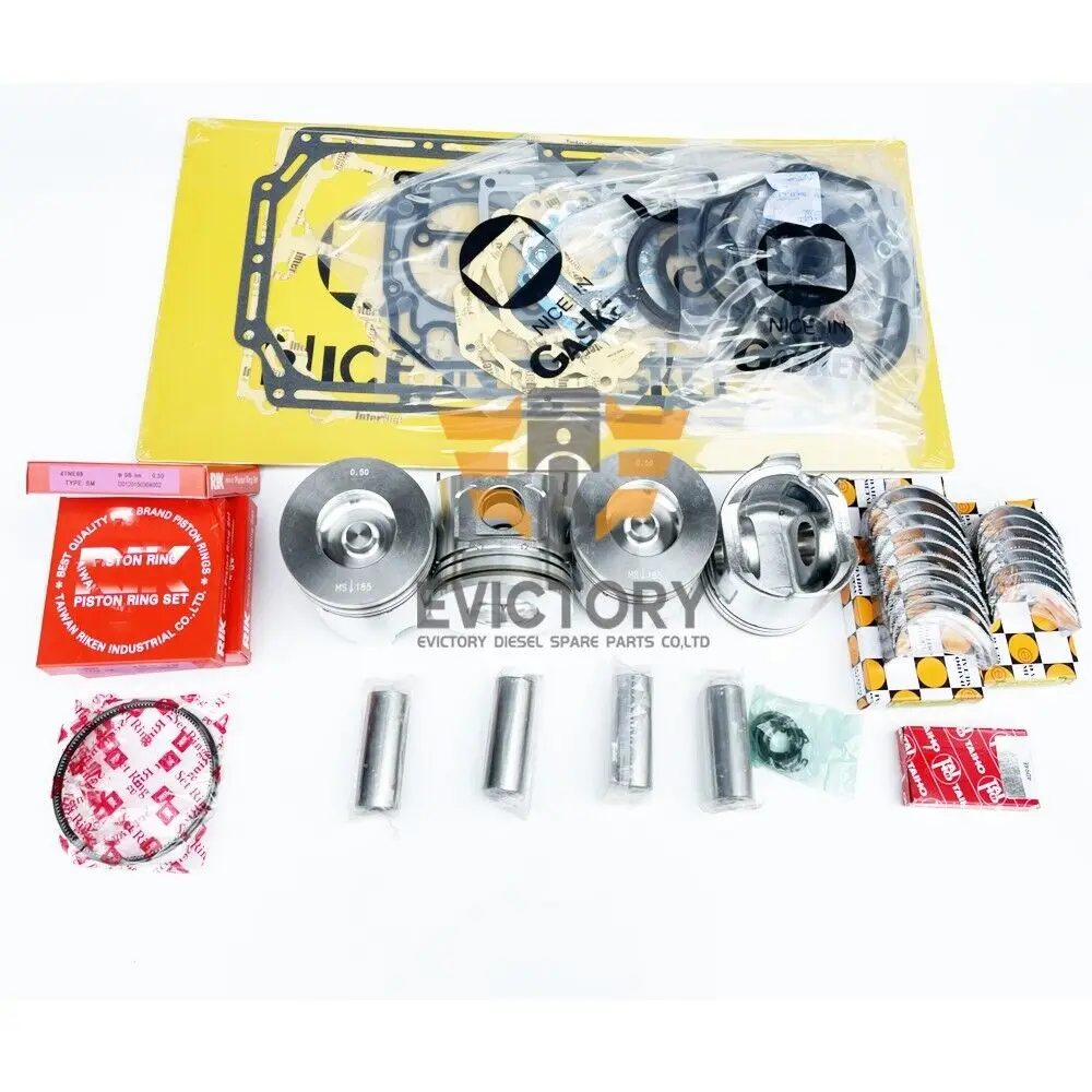 

For Yanmar rebuild overhaul kit 4TNV94 4TNV94L Oversize Piston ring +0.50mm gasket bearing