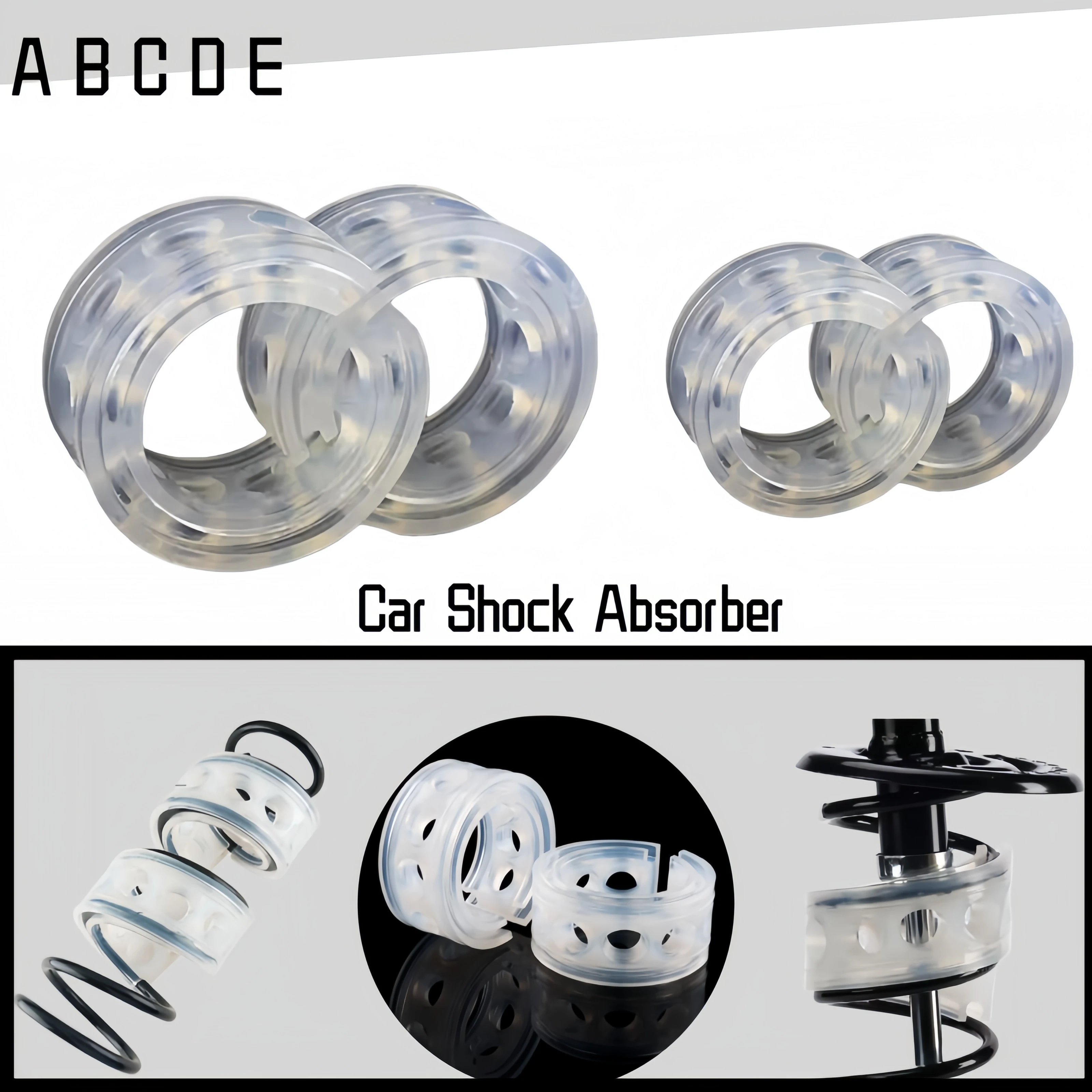 Universal Urethane Car Shock Absorber Spring Bumper Cushion Reduce Vibration Noise 2Pcs For All Vehicles Truck SUV