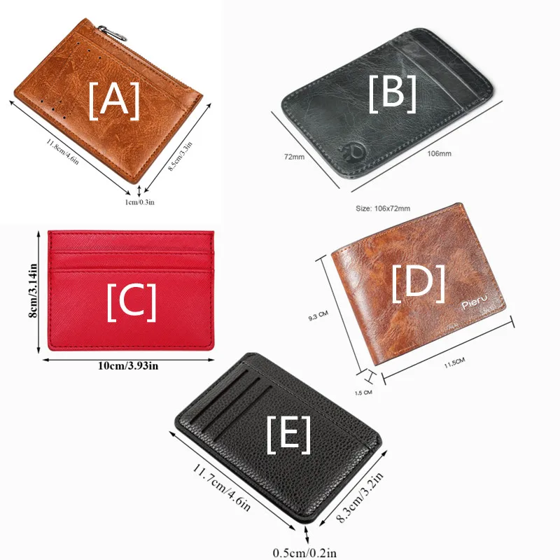 Zipper Wallet Men Ultra Thin Small Business PU Leather Band Solid Color Card Coin Purse Credit Bank Holder synthetic leather wallet leather coin purse leather bill organizer