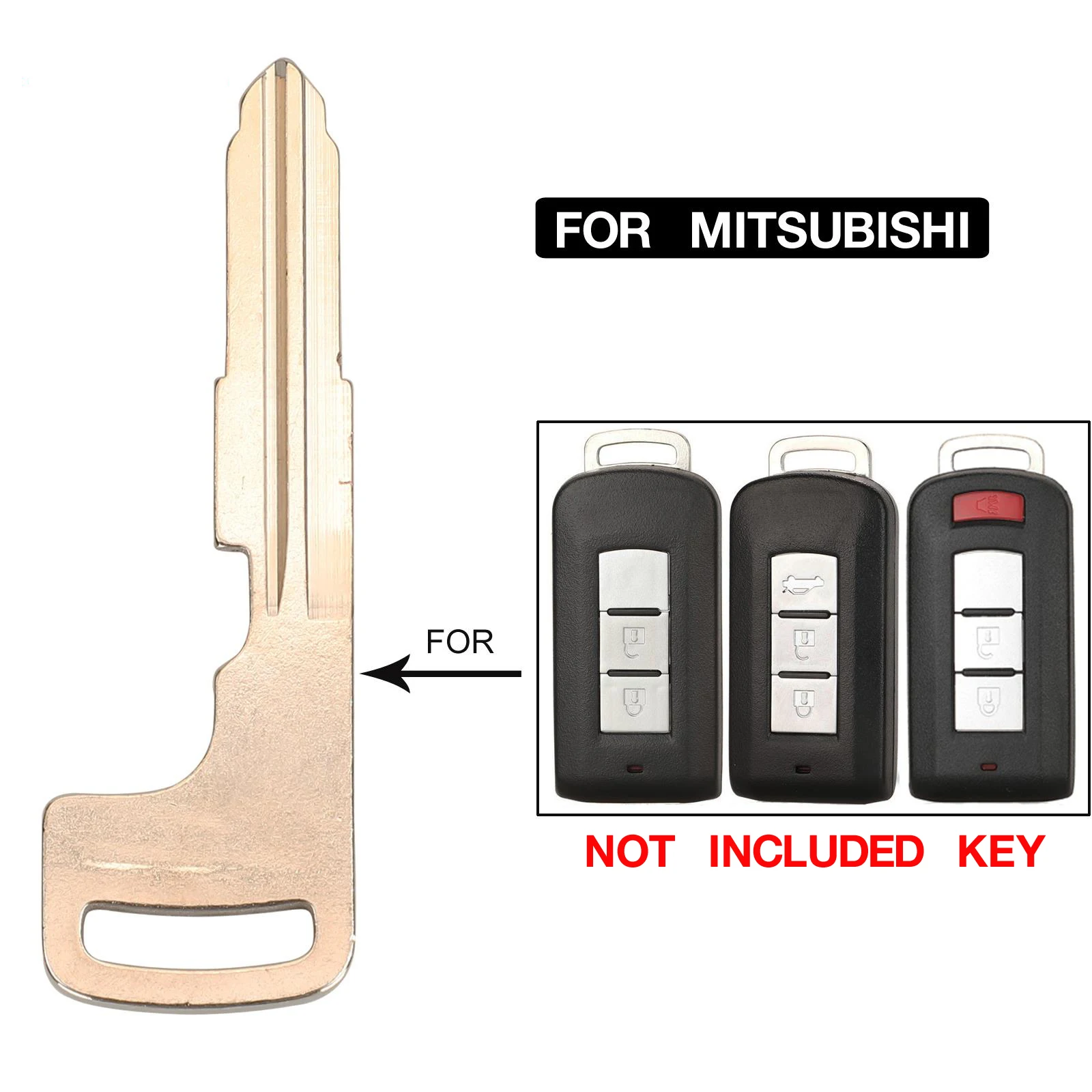 jingyuqin Replacement Smart Control Car Key For Nissan Mitsubishi Lancer Outlander Sport RVR ASX Remote Uncut Key Blade Blank